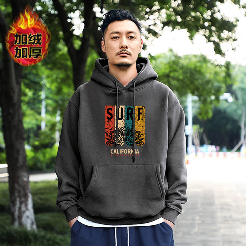 Chaqueta encapuchada masculina primavera y otoño marca de moda americana chaqueta de peso retrogrado chaqueta de pareja casual suelta camisa con sombrero de manga larga