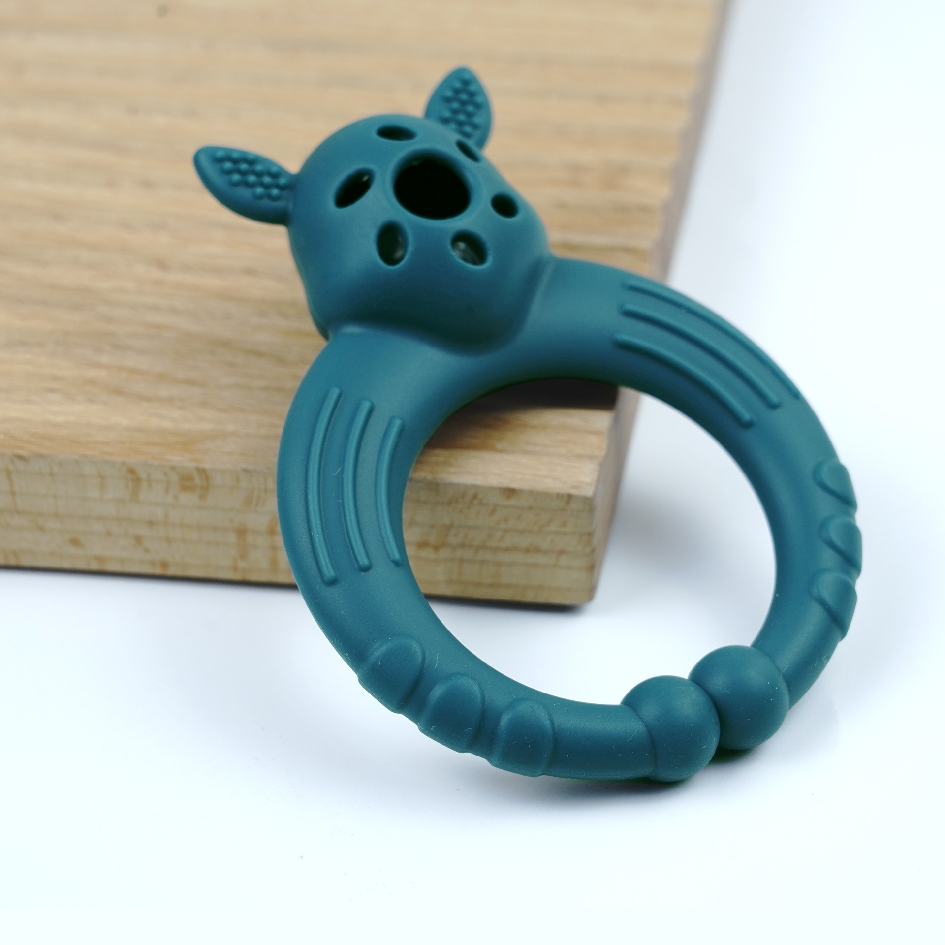 Bebé de silicona conejito sonajero mordedor bebé palo molar juguete recién nacido período de dentición mordedor anti-comer