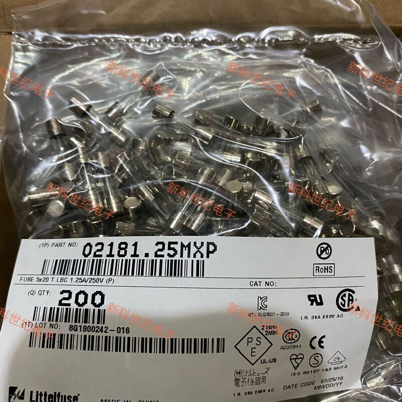 Littel 02181.25Mxp 5*20 Glass Flat Head Tube Slow Blow Disposable Fuse 250V/1.25A Littel 02181.25Mxp 5*20 Glass Flat Head Tube Slow Blow Disposable Fuse 250V/1.25A