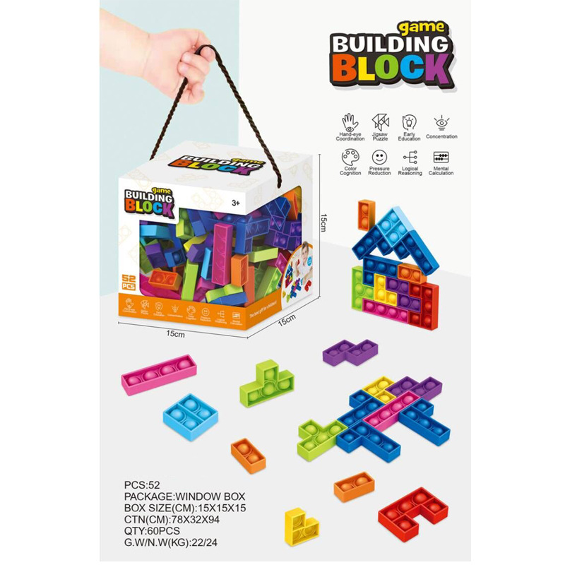 Cruzar la frontera deratización pionero Tetris rompecabezas DIY de silicona cambiante forma geométrica concentración