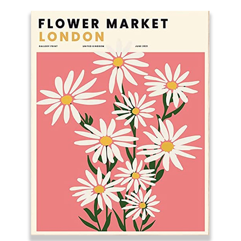 Hot sale Nordic flower Flower canvas painting poster sofa background wall home decoration hanging painting core generation