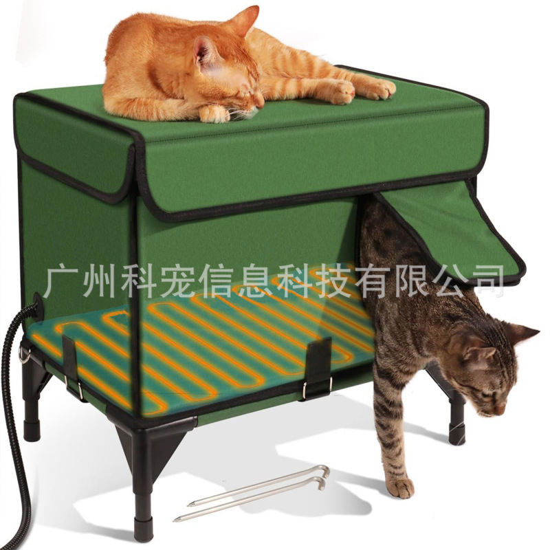 国境を越えた屋外ペット猫ハウス大型高さ増加冬暖かい猫ハウス防水防風野良猫の巣|undefined