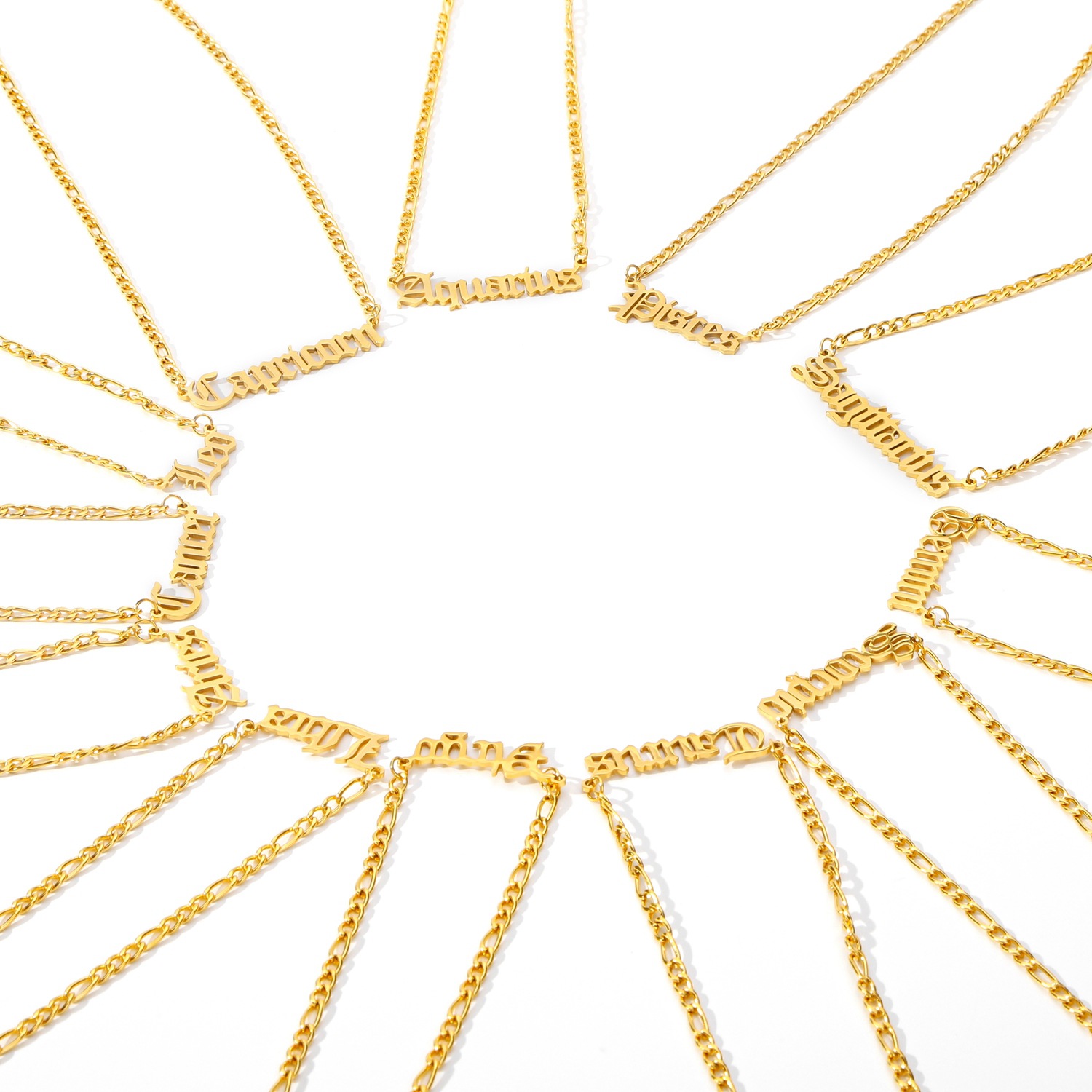 0.08µm Minimum Gold Plating Thickness PVD Coated Real Gold Plated Constellation 304 Stainless Steel Simple Style Waterproof Non Tarnish Stainless Steel Lobster Trigger Clasp Closure Pendant Necklace