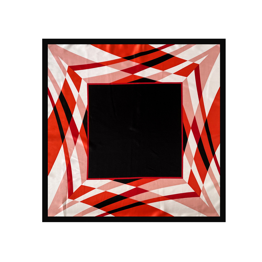 120g Weight Silk Scarf Classification Holiday, Daily Occasion Polyester Material Color Block Pattern Spring&Summer Season Women's Gender Elegant, Retro Style Women's Elegant Retro Color Block Polyester Silk Scarf 8