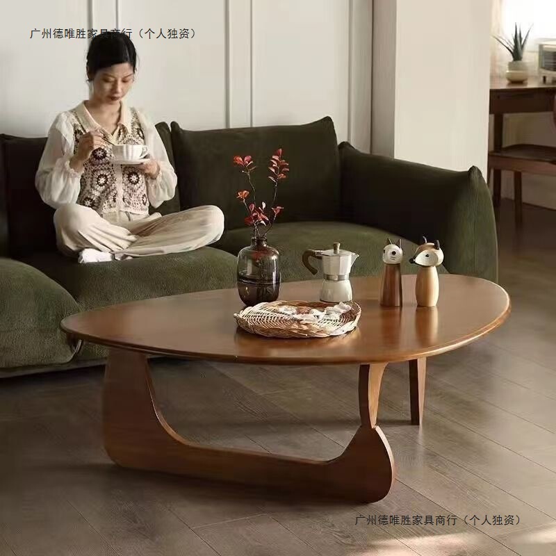 结实耐用加厚简约风三角实木茶几北欧风客厅原木日式茶桌|undefined