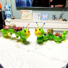 クロスボーダークリエイティブ漫画キャタピラ植木鉢多肉植物植栽植木鉢家の装飾品庭の装飾