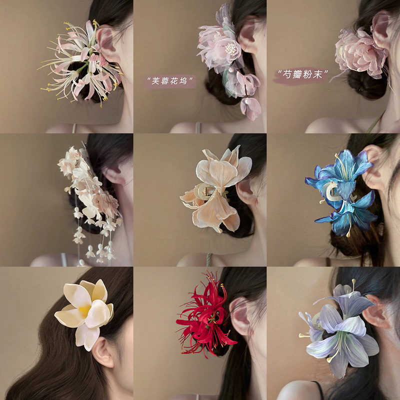 Holiday Style Egg Flower Other Shore Flower Grab Clip Sweet Girl's Bangs Side Hairpin Bohemian Fashion Hair Accessories