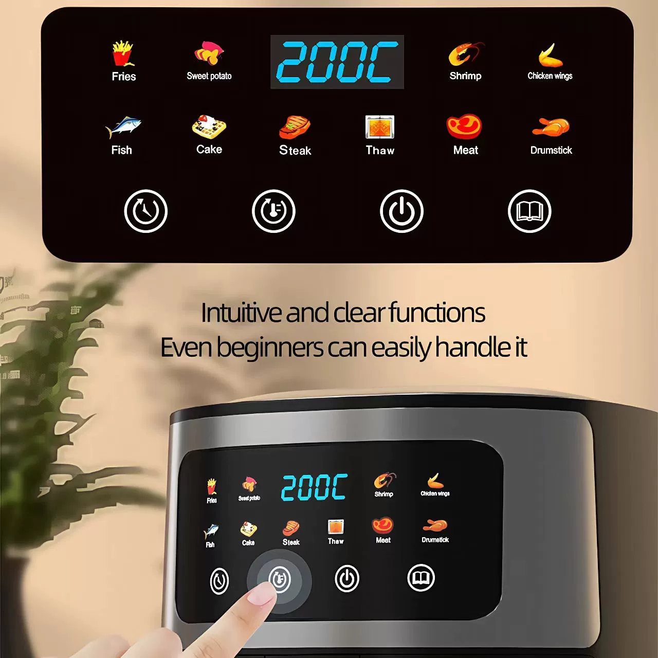Аэрогриль Smart Touch, без дыма, многофункциональная бытовая духовка