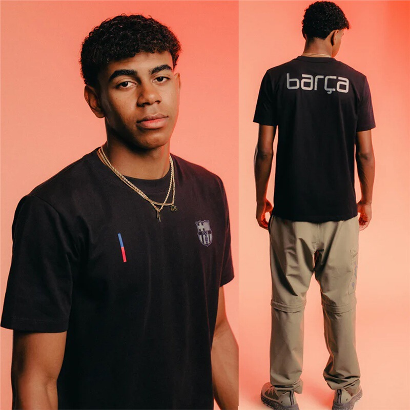 2026 Barcelona La Liga Championship Style Short-Sleeved Yamal Fashion Street Casual Round Neck Football T-Shirt for Men 2026 Barcelona La Liga Championship Style Short-Sleeved Yamal Fashion Street Casual Round Neck Football T-Shirt for Men