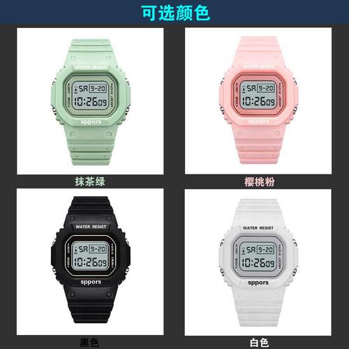 Factory Wholesale, Bestselling on Social Media, Transparent Small Cubes, Instagram Style, Women's Student Waterproof LED Watches