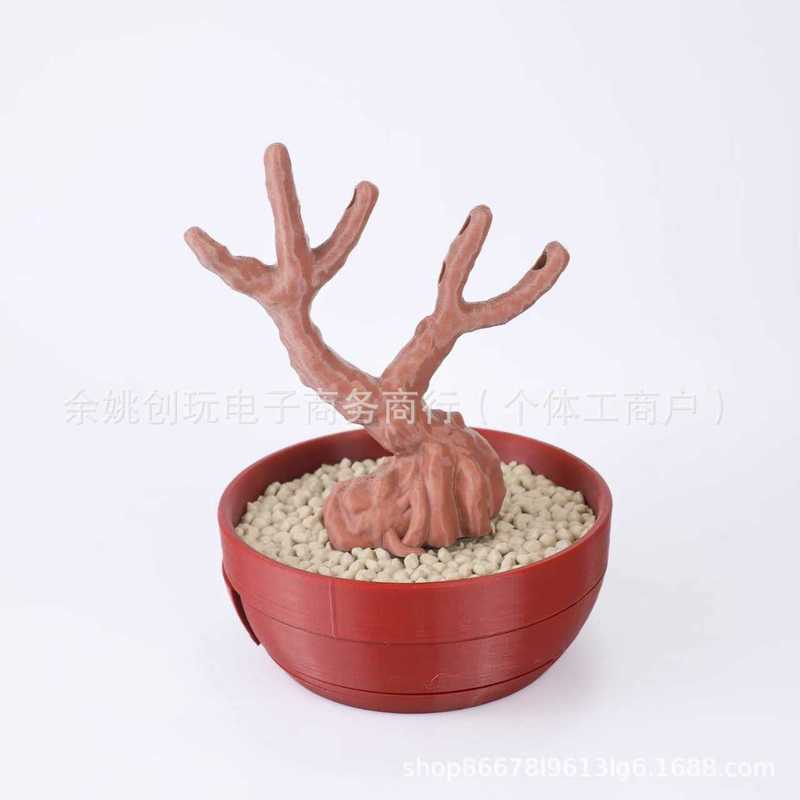 跨境新品Office Supply Bonsai,办公用品盆景旋转收纳盒盆栽装饰|undefined