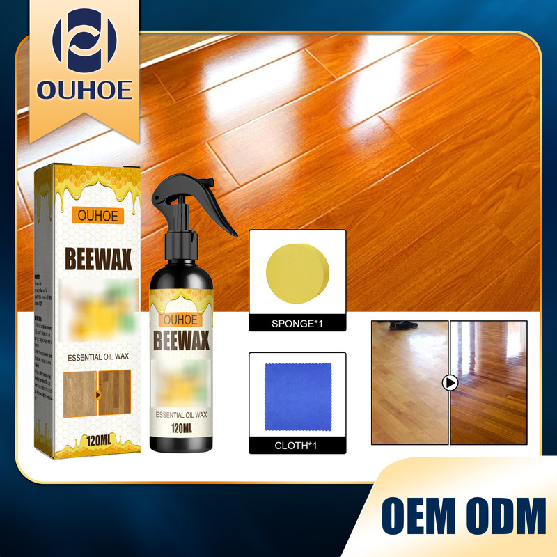 Ouhoe Furniture Beeswax Spray Furniture Floor Care Polishing Waterproof Anti-Dry Crack Scratch Renovation Care Spray