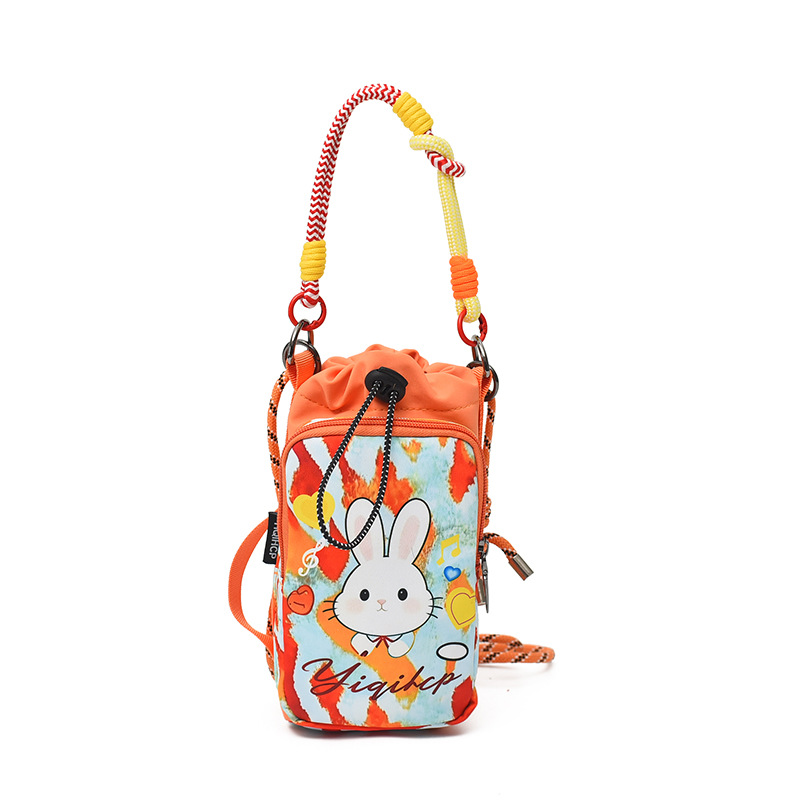 Caricaturas lindos animales pequeños, bolsas de hervidor para niños y niñas, bolsas de hombro portátiles para deportes al aire libre, bolsas para niños con ilustraciones de aire extranjero
