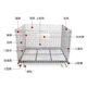 Wholesale mobile B series storage cage steel trolley with wheels storage cage iron frame logistics express turnover metal