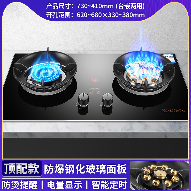 卸売 Royalstar ガスストーブダブルストーブ家庭用天然ガスガスストーブ埋め込み液化ガス省エネ強火|undefined