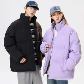 2025冬季棉衣男情侣款时尚加厚棉袄立领面包服港风男款棉服无