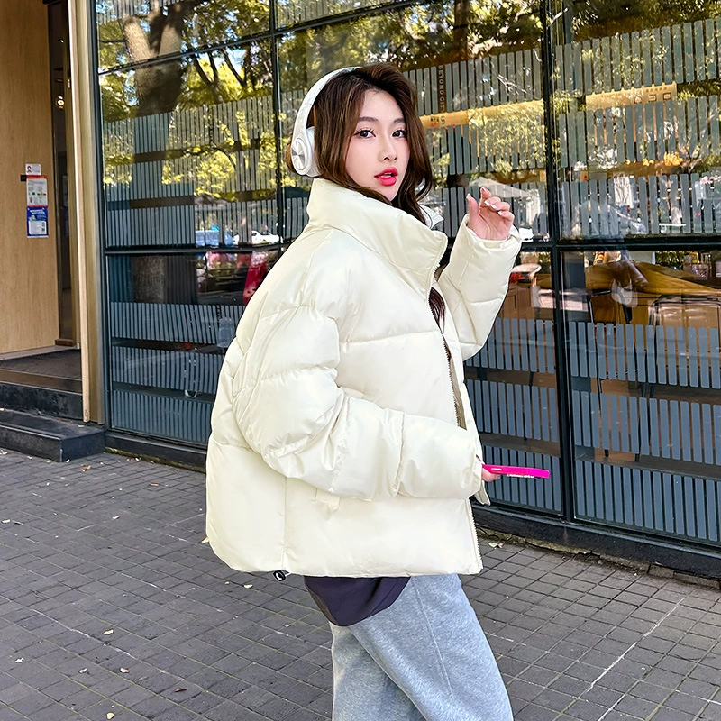 Короткая куртка-бомбер с капюшоном,Oversize куртка с увеличенной толщиной, зима 2023, размеры M–XXL