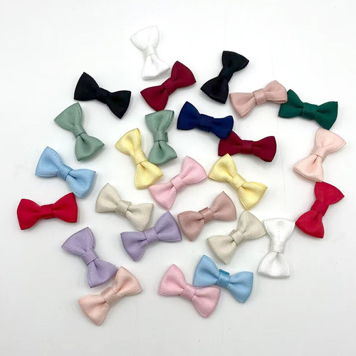 8-Color 3cm Cotton Ribbon Bow Hair Accessories for Clothing, Hats, Shoes, and Decorative Pet Toys