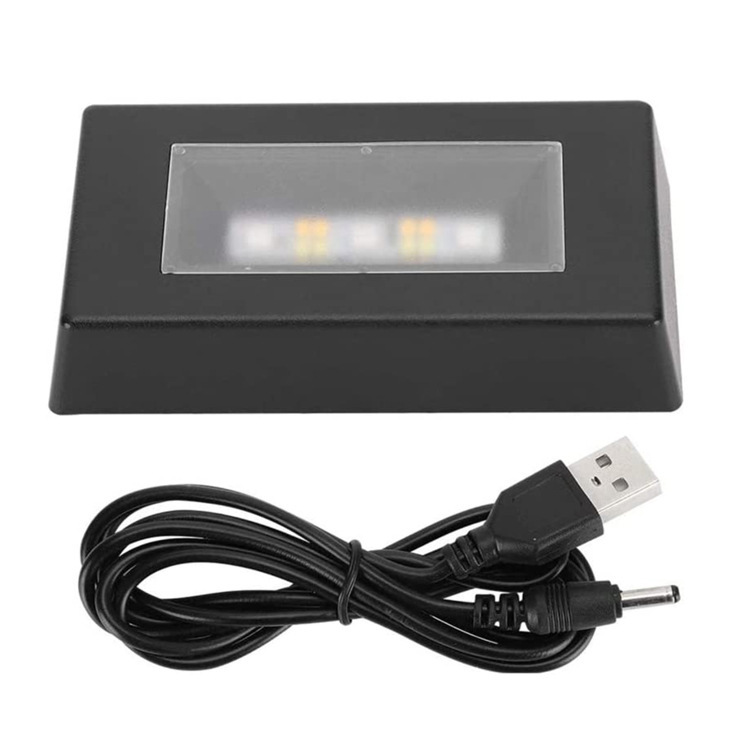 6X11Led Multi-Color Crystal 558 Rectangular Lamp Base USB Battery Jewelry Base Simple Crystal Lamp Base Night Light