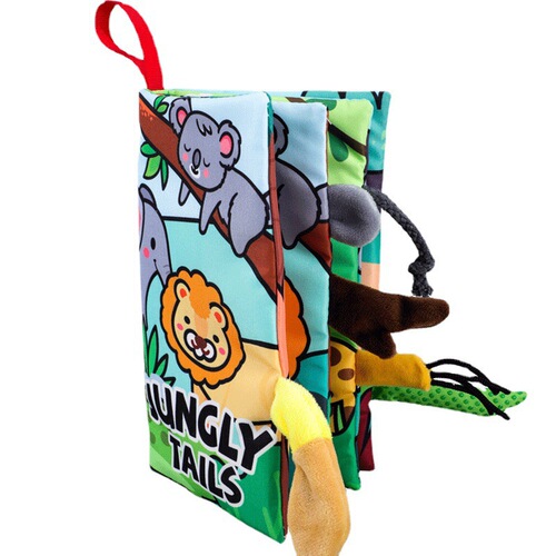 Baby cloth book early education jolly baby baby children's Montessori tycoon unbreakable three-dimensional tail cloth book