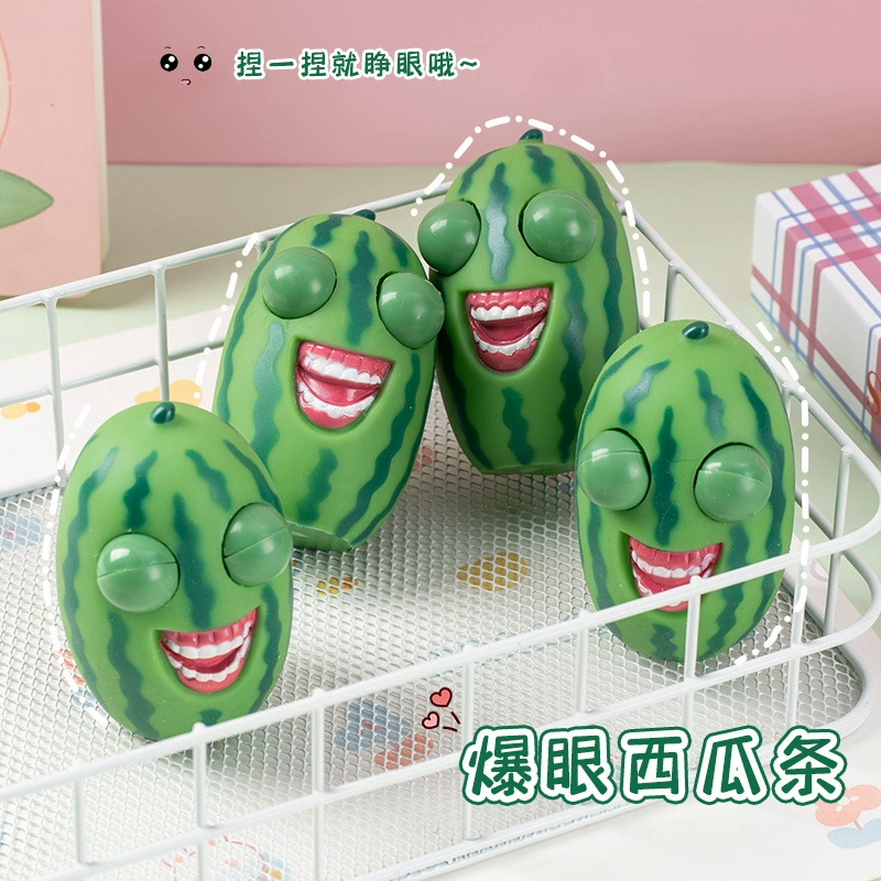 Креативная сногснувшая арбузная полоска, кто знает, щепотка музыки сжимает мягкую клеевую игрушку декомпрессионный артефакт вентиляционная кукла