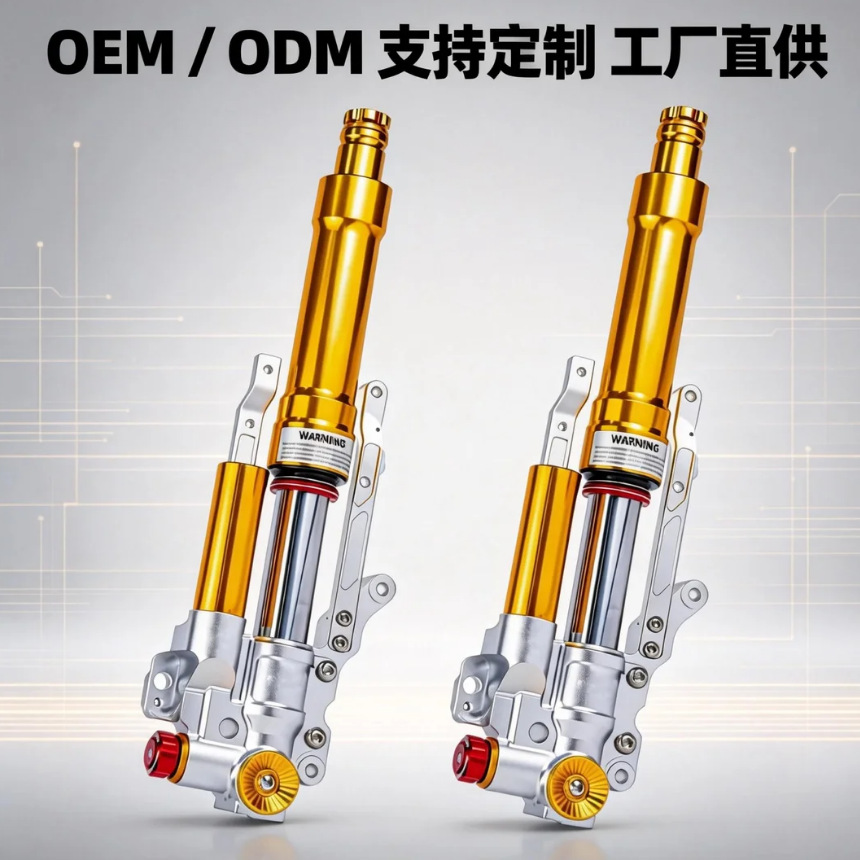 Front Shock Absorber Suitable for Motorcycles, Dual Adjustable Rebound and Compression, Suitable for Export, Front Shock Absorber, Front Suspension