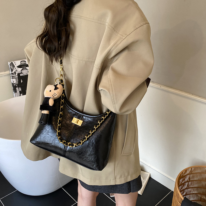 Transfronterizos de alta moda bolsos de brazo mujeres otoño / invierno 2025 nuevo retro cadena bolso de hombro bolso de viaje