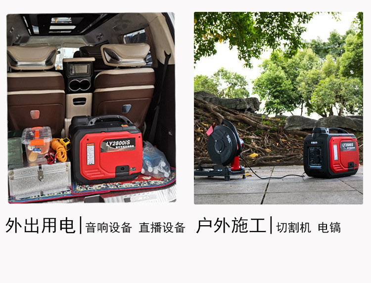 Longyu Mini Small Gasoline Generator 220V Low Noise Variable Frequency Outdoor RV Camping Portable All-Copper Motor