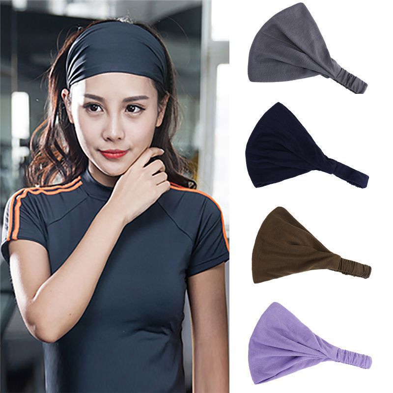 [New Product] Women's Thin Wide-Brim Elastic Hairband to Cover White Hair, Sports Fitness Headband, Yoga Running Elastic