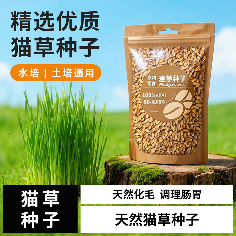 Cat Grass Seeds Cat Snacks Hairball Prevention Kraft Paper Lazy Cat Grass Hydroponic Cat Grass 250g Dog Grass Parrot Grass Cat Grass Seeds Cat Snacks Hairball Prevention Kraft Paper Lazy Cat Grass Hydroponic Cat Grass 250g Dog Grass Parrot Grass