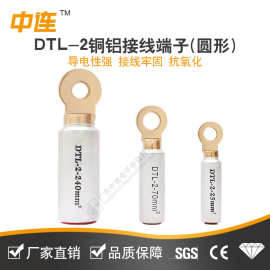 中连  DTL-2铜铝接线端子/圆形紫铜+铝压接式端子16-400平方
