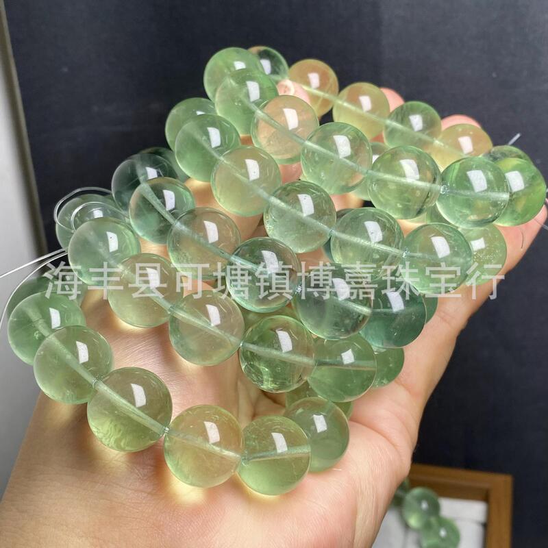 Natural large size green fluorite crystal clean mint mambo color wizard of oz green bracelet wholesale