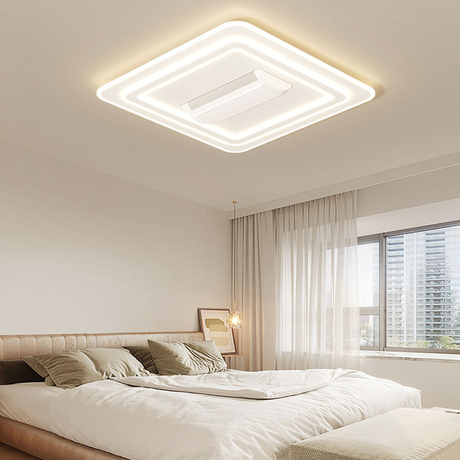 Protección de ojos de espectro completo nueva lámpara de ventilador sin hoja sala de estar lámpara principal dormitorio comedor ventilador inteligente de atmósfera lámpara de techo