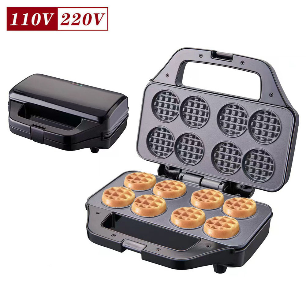 Transfronterizo 110V pequeña máquina de waffles 8 agujeros máquina de sándwiches tostadora máquina de pan WAFFLE MAKER