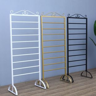 Flower Shop Storage Rack Floor-Standing Silk Scarf Display Rack Pants Fabric Multi-Layer Hanging Rack Flower Wrapping Paper Display Rack