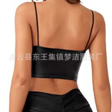 Comercio exterior europeo y americano transfronterizo nueva lencería sexy charol mujer de tres puntos camisola lencería sexy