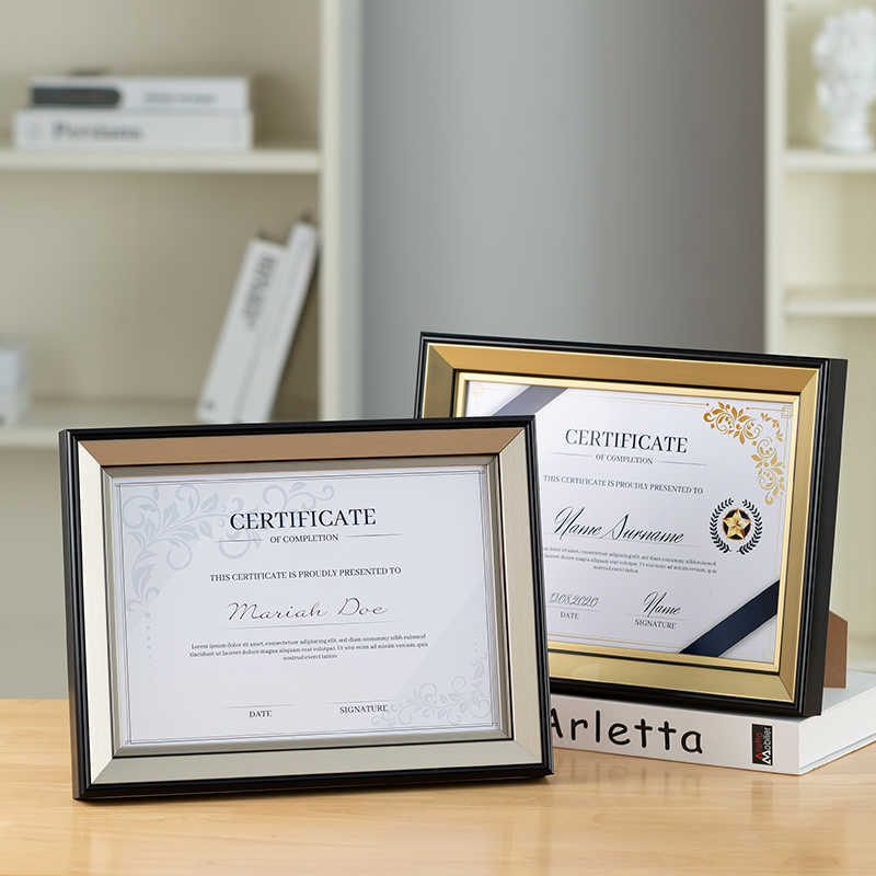 Cross-Border A3 Business License Frame Original Classy Honorary Certificate Frame A4 Photo Frame Table Authorization Certificate Display Wall Hanging
