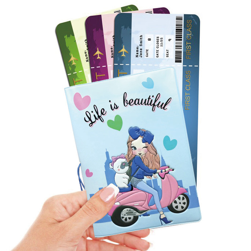 Unisex Cute Cartoon Character Pvc Passport Holders display picture 7