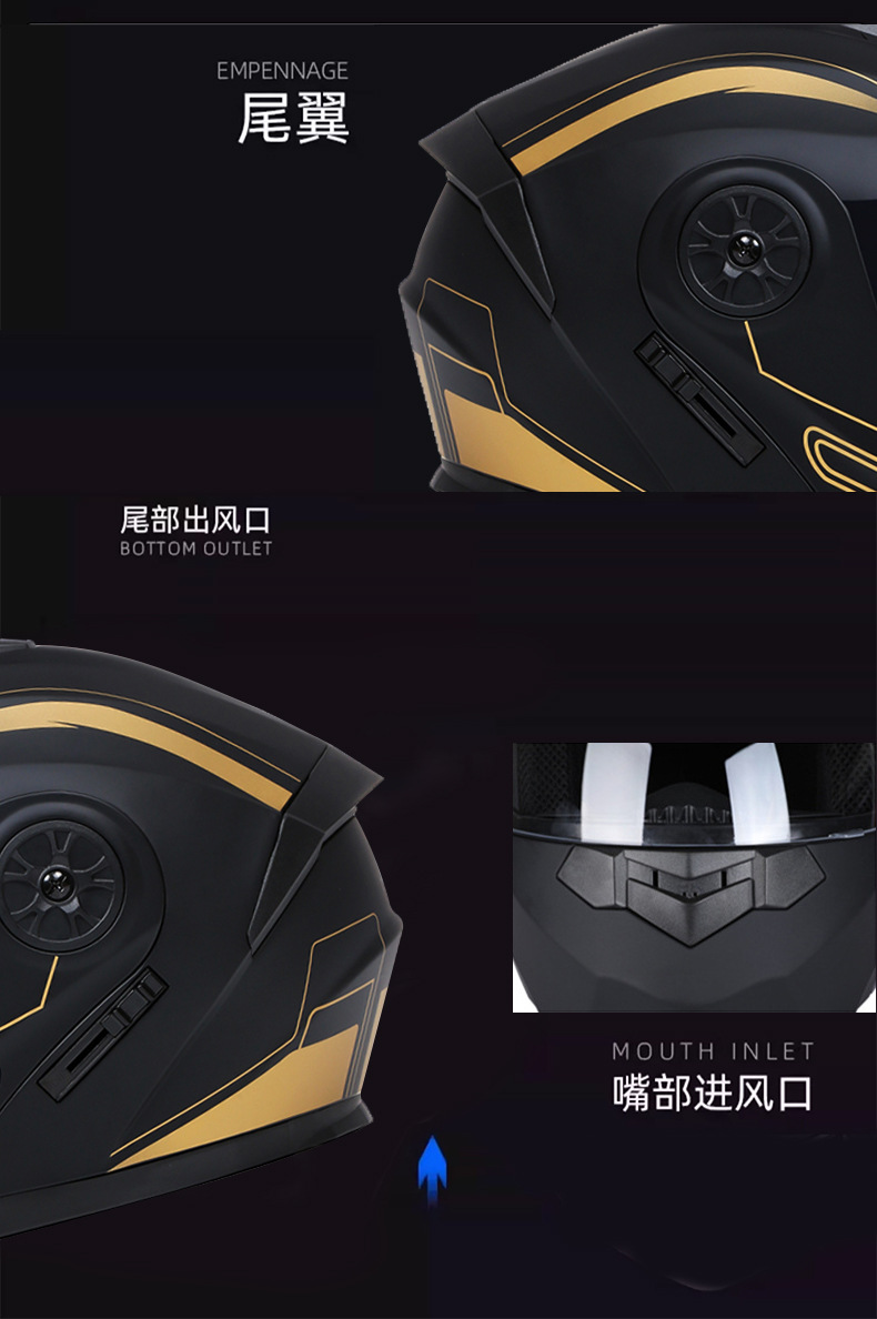 Bld Wholesale Motorcycle Full-Face Helmets, Electric Vehicle Helmets, Dual-Lens Flip-Up Helmets, Riding Half Helmets, Exclusively for Cross-Border Sales