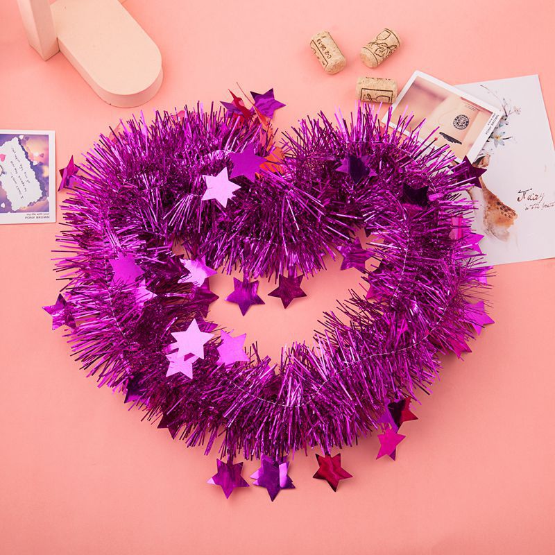 Venta al por mayor de bodas y fiestas de Navidad decoración de eventos estrella de cinco puntas cinta de color flor de hierba tira de color 2 metros envío gratis