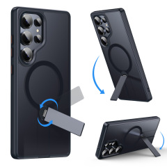 メーカー適切なサムスン S25ultra 保護ケース S25U 携帯電話ケース垂直不可視金属ブラケット磁気充電