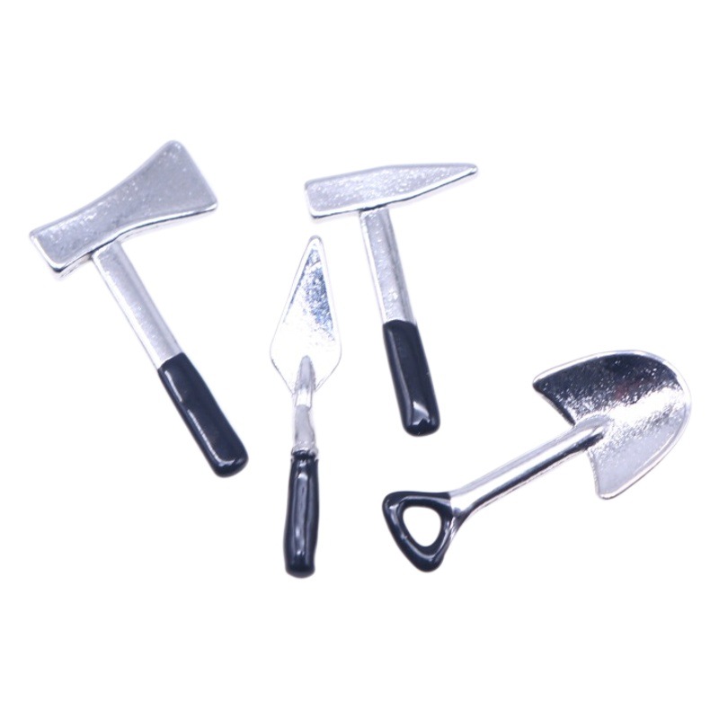 Dollhouse mini Elf jardín reparación herramientas de aleación miniatura jardinería escena paisajismo adornos