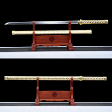 龙泉市刀剑一体手工锻打日式长剑铜装宝剑冷兵器工艺品未开刃