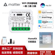 2024新款Matter一二三路WIFI开关模块通断器语音控制定时智能开关