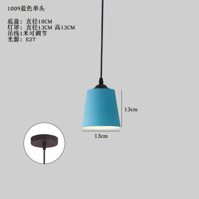 Azul de una sola cabeza/luz cálida