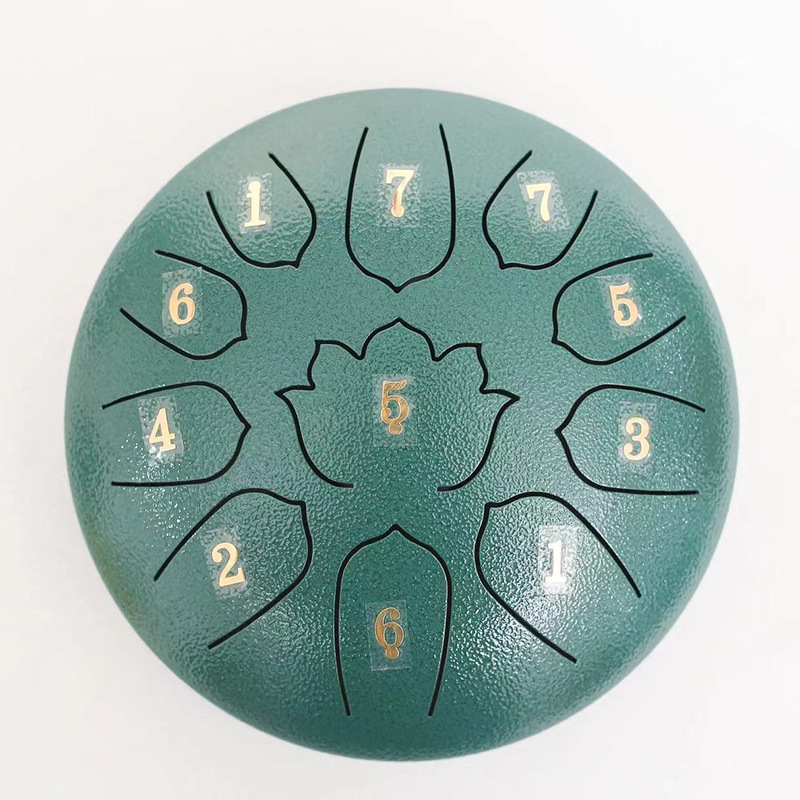 6 pulgadas 11 tonos batería etérea estilo nacional batería de loto Ruyi batería instrumento de percusión batería sánscrita olvidar la preocupación