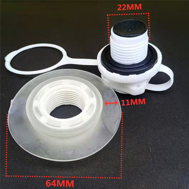 Válvula espiral octogonal para barcos inflables de PVC, válvula espiral Boston para tiendas de campaña, válvula para piscinas de arena, tapón para piscinas de arena.