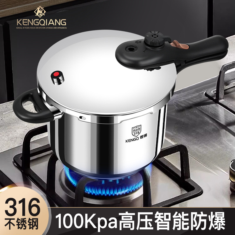 Alemania 316 olla de alta presión de acero inoxidable nuevo tipo de horno de gas electromagnético especial casero pequeña olla a prueba de explosiones alta presión