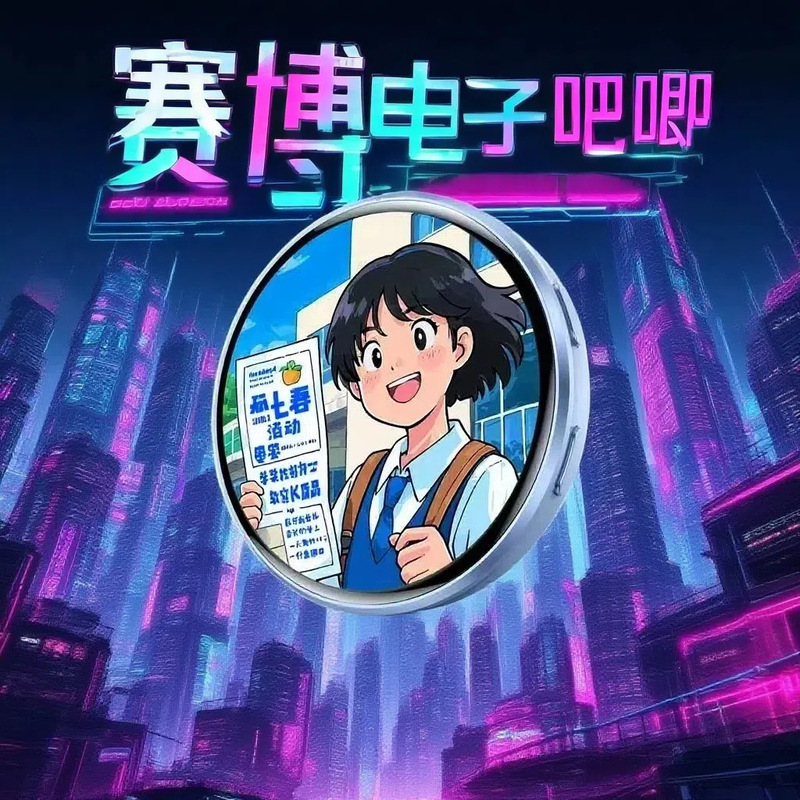 E87 Electronic Badge Smart Touch Screen Version Two-Dimensional Electronic Badge Dynamic Image Bullet Screen Display Anime Gift
