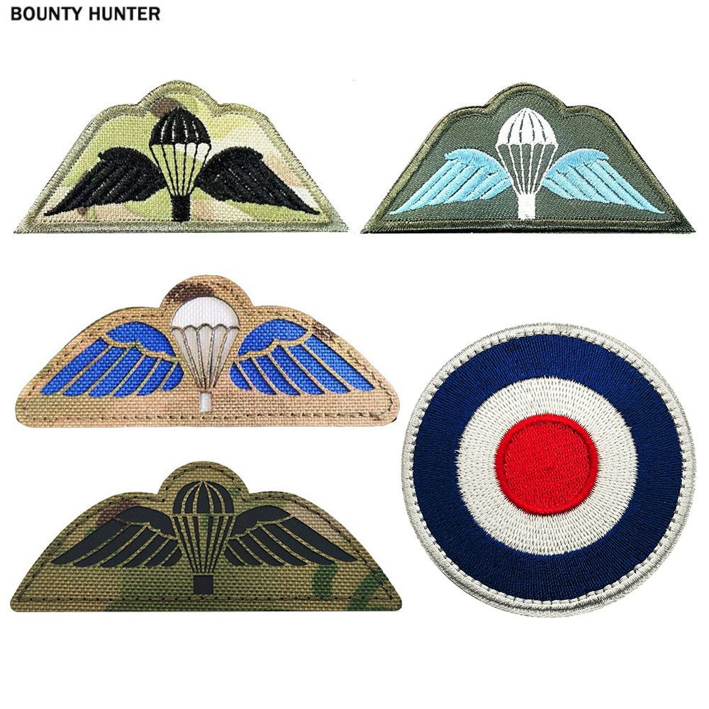Skydiver, armband, retroreflective tactics badge with velcro, Great Britain, with embroidery